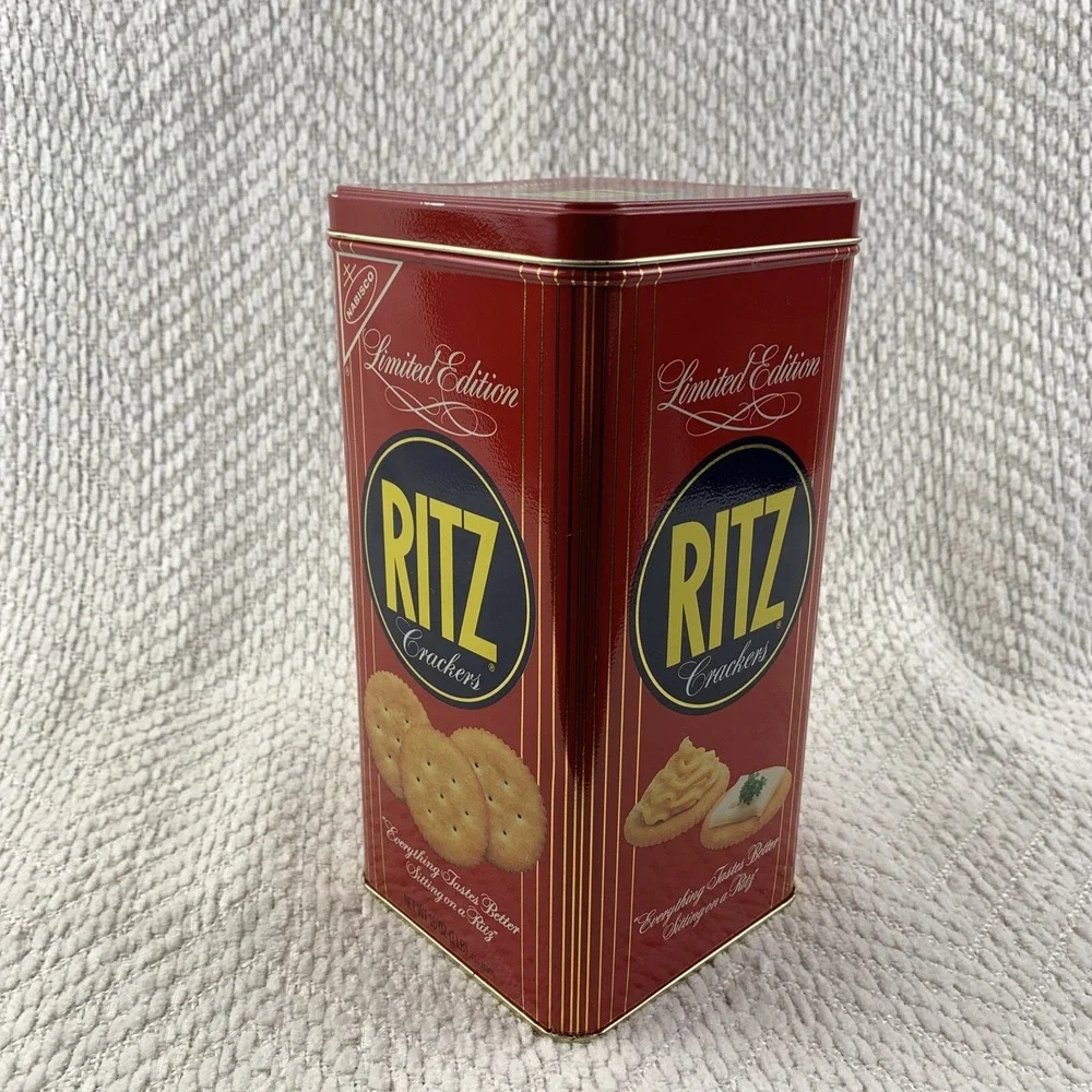 Vintage‎ Ritz Crackers Nabisco Tin Can Limited Edition 1986